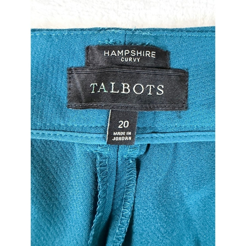 Talbots Hampshire Curvy Ankle Pants Teal Women's Size 20 Chic Meets Comfort - Picture 4 of 11